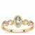 Santa Maria Aquamarine Ring with Idar Pink Morganite in 9K Gold 0.80cts