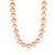 Naturally Papaya Edison Cultured Pearl Strand Graduated Necklace in Gold Tone Sterling Silver