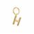 Molte H Letter Charm in Gold Plated Sterling Silver