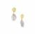 Baroque Fireball Freshwater Cultured Pearl Earrings in Gold Plated Sterling Silver (14x19mm)