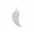 1ct Ratanankiri White Zircon Sterling Silver Angel Wing Pendant