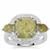 Grossular Ring with White Zircon in Sterling Silver 7.40cts