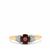 Burmese Multi Color Spinel Ring with White Zircon in Gold Plated Sterling Silver 1cts
