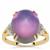 Purple Moonstone Ring with White Zircon in 9K Gold 8.45cts