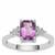 Moroccan Amethyst Ring with White Zircon in Sterling Silver 1.60cts