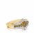 Champagne Diamond Ring with White Diamonds in 9K Gold 1cts
