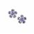 AA Tanzanite Earrings with White Zircon in 9K Gold 2.25cts