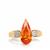 Mandarin Garnet Ring with Diamonds in 18K Gold 4.41cts