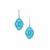 Sleeping Beauty Turquoise Earrings in Rhodium Flash Sterling Silver 7.05cts