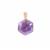 Banded Amethyst Pendant in Rose Gold Tone Sterling Silver 19.80cts