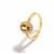 Natural AAA Golden Tanzanite & White Zircon 9K Gold Ring ATGW 1.33cts
