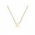 Letter 'K' Necklace  in 9K Gold 43cm/17'