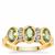 Kijani Garnet Ring with White Zircon in 9K Gold 1.40cts