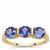 AA Tanzanite Ring in 9K Gold 1.65cts