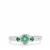 Zambian Emerald Ring in Sterling Silver 0.45ct