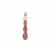 Pink Apatite Pendant with White Zircon in 9K Gold 2.65cts