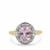 Mawi Kunzite Ring with White Zircon in 9K Gold 3.55cts