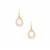 Rose Quartz Earrings in Gold Tone Sterling Silver 14.50cts