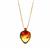 Baltic Ombre Amber Slider Necklace in Gold Tone Sterling (31 x 26mm)