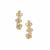 Natural Canary Diamonds Earrings in 9K Gold 1cts