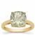Prasiolite Ring in Gold Plated Sterling Silver 4cts