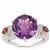 Tanzanian Amethyst Ring with Oyo Pink Tourmaline in Sterling Silver 7.35cts