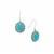 ARMENIAN, Sleeping Beauty Turquoise Earrings with White Topaz in Sterling Silver 6.70cts