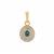Australian Blue Sapphire Pendant with White Zircon in 9K Gold 0.43ct
