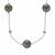 Tahitian Cultured Pearl Necklace with Zambian Emerald in Sterling Silver (11mm)
