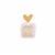 Kaori Cultured Pearl Pendant with White Topaz in Gold Tone Sterling Silver 