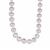 Komatsu Cultured Pearl Necklace with White Zircon in Sterling Silver (10mm)