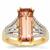 Pink Tourmaline Ring with Diamonds in 18K Gold 5.55cts