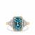 Ratanakiri Blue Zircon Ring with Diamonds in 18K Gold 4.36cts