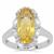 Idar Citrine Ring with White Zircon in Sterling Silver 4.35cts