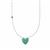 Natural Amazonite & Tanzanite Sterling Silver Heart Necklace ATGW 8cts