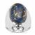 Copper Mojave Lapis Lazuli Ring in Sterling Silver 12cts