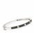 Black, White Diamond Bangle in Sterling Silver 1.10cts