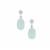 Aquamarine Earrings with White Topaz in Sterling Silver 25.20cts