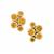 Nigerian Mandarin Garnet Earrings in 9K Gold 1.40cts