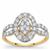 Diamonds Ring in 9K Gold 1cts