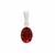 Nampula Garnet Pendant with Diamond in Sterling Silver 1.40cts