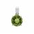 Red Dragon Peridot Pendant with Diamonds in Sterling Silver 1.30cts