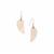 Rose Quartz Angel Wing Earrings in Sterling Silver 36cts
