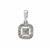 Bluish Grey Diamonds Pendant in 9K White Gold 0.35ct