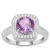 Moroccan Amethyst Ring with White Zircon in Sterling Silver 2.37cts
