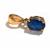 Madagascan Blue Sapphire Pendant with Diamond in 9K Gold 1.25cts