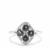 Mogok Silver Spinel Ring with White Zircon in Sterling Silver 1.60cts
