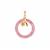 Strawberry Quartz Pendant in Gold Tone Sterling Silver 20cts