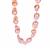 Baroque Papaya Pearl Necklace in Gold Tone Sterling Silver (23 x 13mm)
