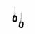 Black Onyx Earrings in Sterling Silver 9.25cts